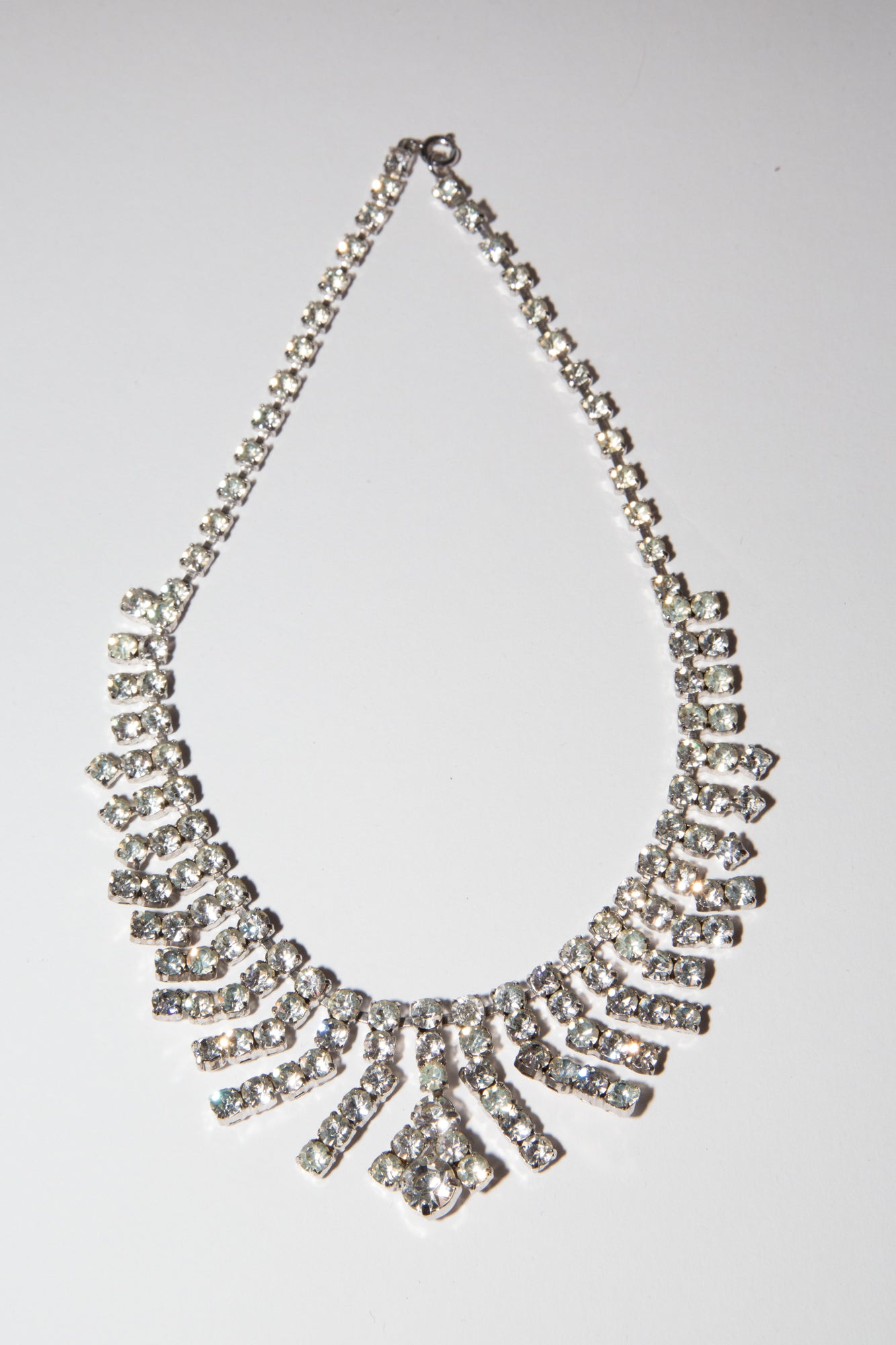 Vintage 1950s Art Deco Crystal Debutant Necklace