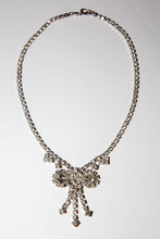 Vintage 1950s Crystal Bow Necklace