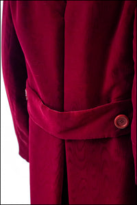 Vintage 1960s Christian Dior Red Velvet Coat