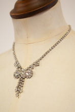 Vintage 1950s Crystal Bow Necklace