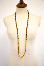 Vintage 1970s Tortoiseshell Glass Necklace and Bracelet