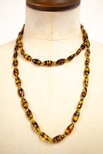 Vintage 1970s Tortoiseshell Glass Necklace and Bracelet