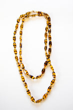 Vintage 1970s Tortoiseshell Glass Necklace and Bracelet