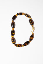 Vintage 1970s Tortoiseshell Glass Necklace and Bracelet