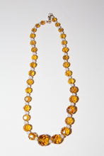 vintage amber crystal necklace 