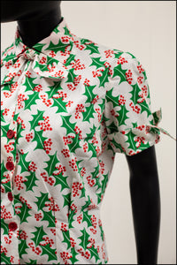 Vintage 1960s Holly Holiday Blouse