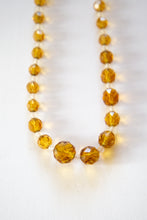 Vintage 1960s Light Amber Crystal Necklace