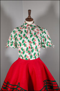 Vintage 1960s Holly Holiday Blouse