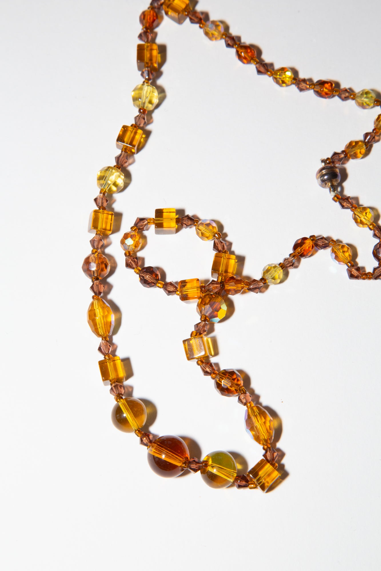 Vintage 1980s Amber Glass Allsorts Necklace