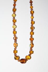 Vintage 1980s Amber Glass Allsorts Necklace