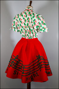 Vintage 1960s Holly Holiday Blouse