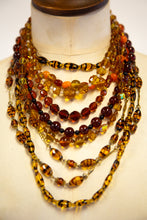 Vintage 1960s Light Amber Crystal Necklace