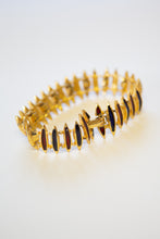 Vintage 1980s Blue Red Gold Bracelet