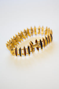 Vintage 1980s Blue Red Gold Bracelet