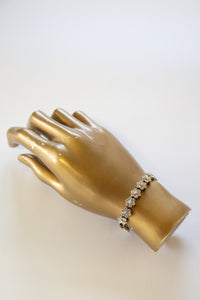 Vintage 1960s Crystal Flower Bracelet