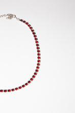Vintage 1950s Red Rhinestone Crystal Necklace