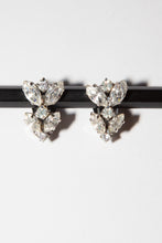 Vintage 1950s Marquise Cut Rhinestone Earrings