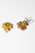 Vintage 1950s Primrose Yellow Flower Earrings