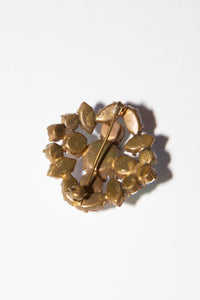 Vintage 1950s Pink Iridescent Cross Brooch