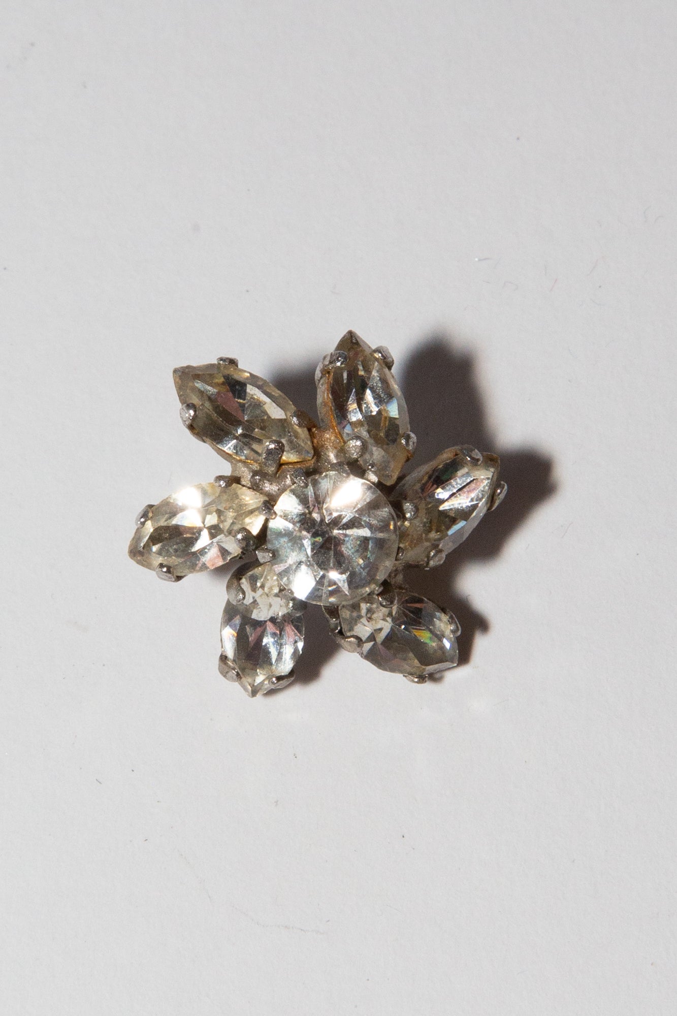 Vintage 1940s Small Rhinestone Pin Brooch