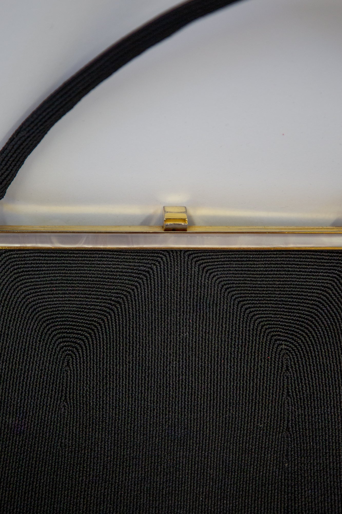 Vintage 1950s Black Corde Hand Bag