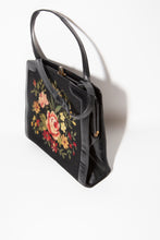 Vintage 1950s Rose Tapestry Hand Bag
