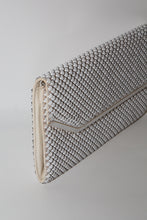 Vintage 1980s White Mesh Clutch Bag