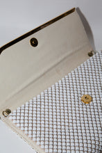Vintage 1980s White Mesh Clutch Bag