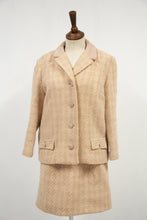 Vintage 1960s Champagne Tweed Skirt Suit