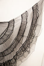 Vintage 1980s does 1930s Black Tulle Gown
