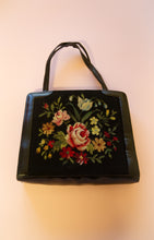 Vintage 1950s Rose Tapestry Hand Bag