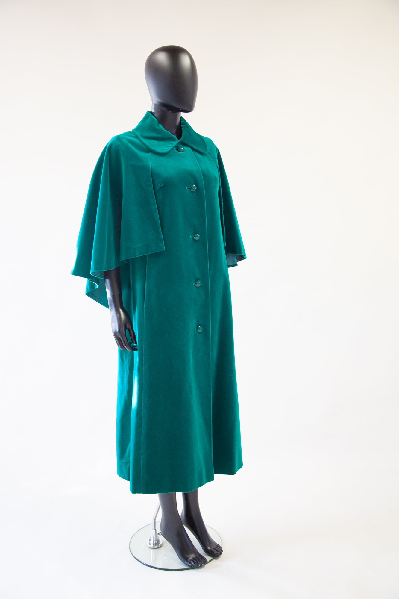 Vintage 1970s Green Velvet Cape Coat – ALEXANDRA-KING
