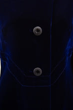 Vintage 1960s Hardy Amies Blue Velvet Coat