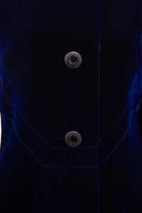 Vintage 1960s Hardy Amies Blue Velvet Coat