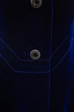 Vintage 1960s Hardy Amies Blue Velvet Coat