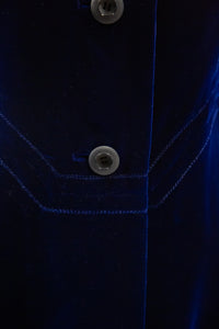 Vintage 1960s Hardy Amies Blue Velvet Coat