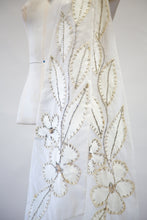 Vintage 1950s Large Ivory Beaded Bow