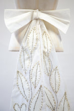 Vintage 1950s Large Ivory Beaded Bow