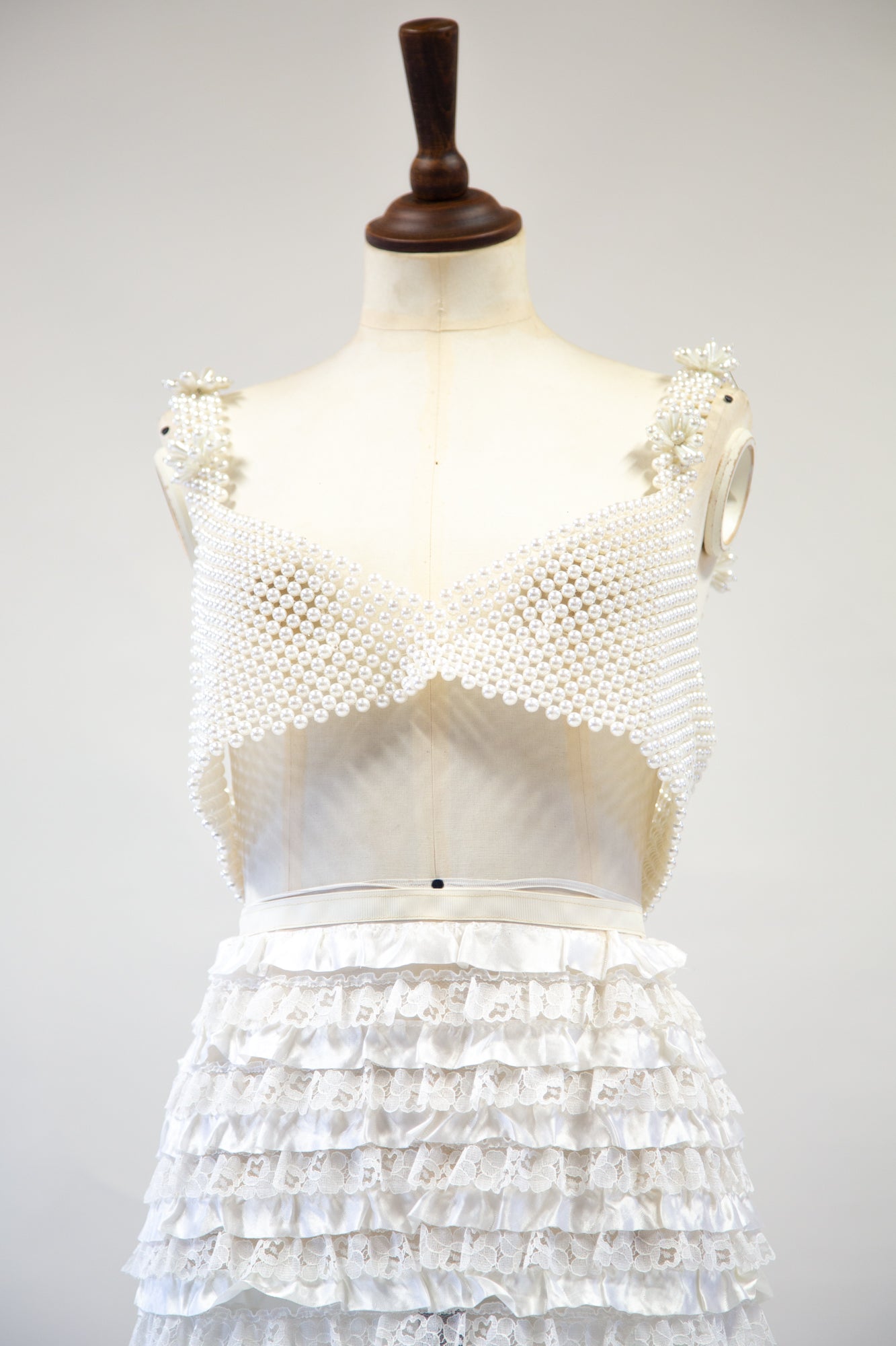 Vintage 1960s Pearl Beaded Bra Top