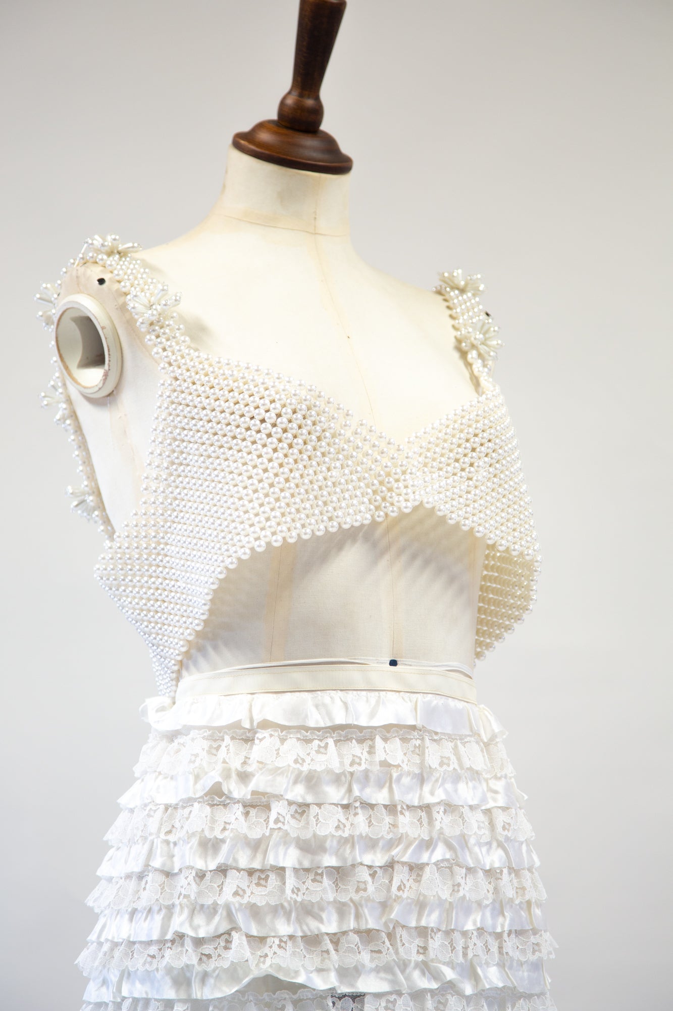 Vintage 1960s Pearl Beaded Bra Top