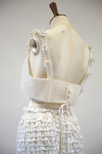 Vintage 1960s Pearl Beaded Bra Top