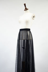 Vintage 1930s Black Tulle Skirt