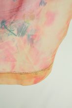 Vintage 1930s Pink Floral Silk Shawl