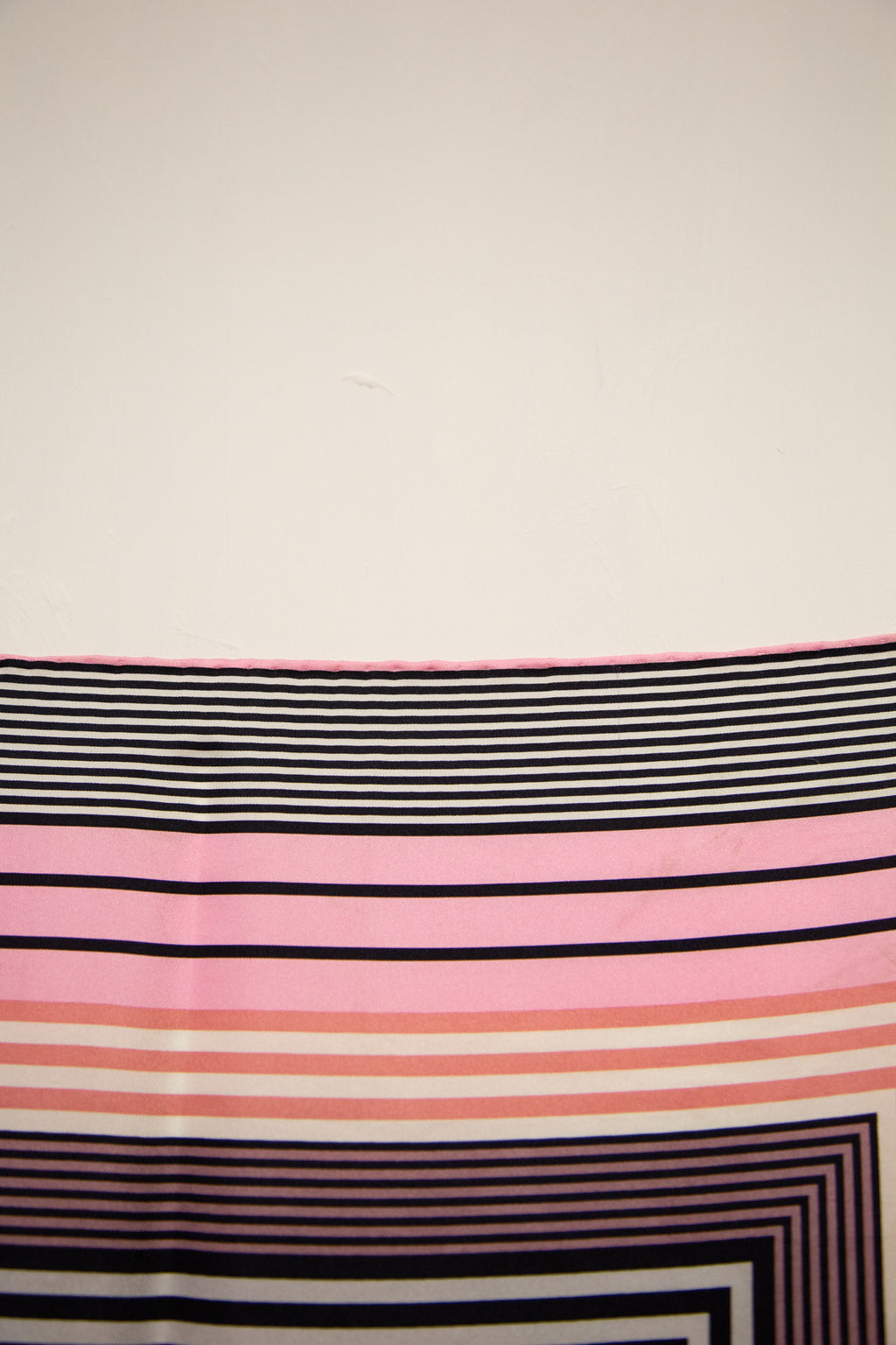 Vintage 1950s Pink Silk Stripe Scarf