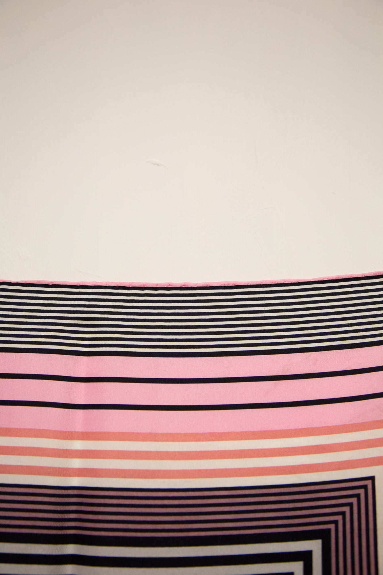 Vintage 1950s Pink Silk Stripe Scarf