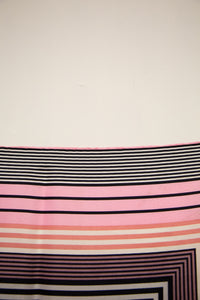 Vintage 1950s Pink Silk Stripe Scarf