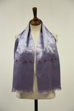 Vintage 1950s Lilac Silk Ballet Scarf