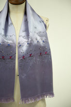Vintage 1950s Lilac Silk Ballet Scarf