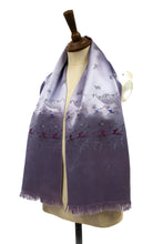 Vintage 1950s Lilac Silk Ballet Scarf