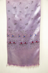 Vintage 1950s Lilac Silk Ballet Scarf